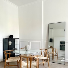 minimalistic wooden dining chairs